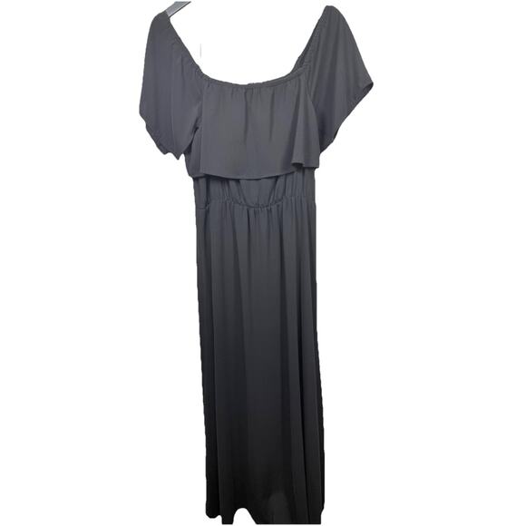 SUGARLIPS Dress Women’s Sz L Santa Ana Off The Shoulder Maxi Dress Black - Picture 3 of 8